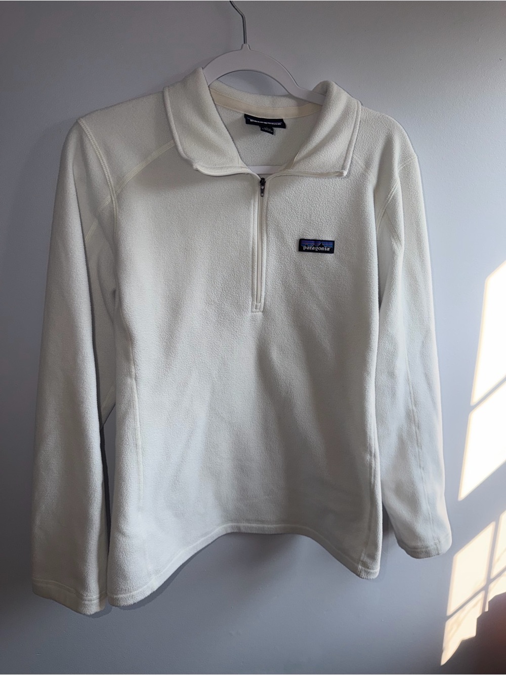 Patagonia Women's Micro D 1/4-Zip Fleece in birch white